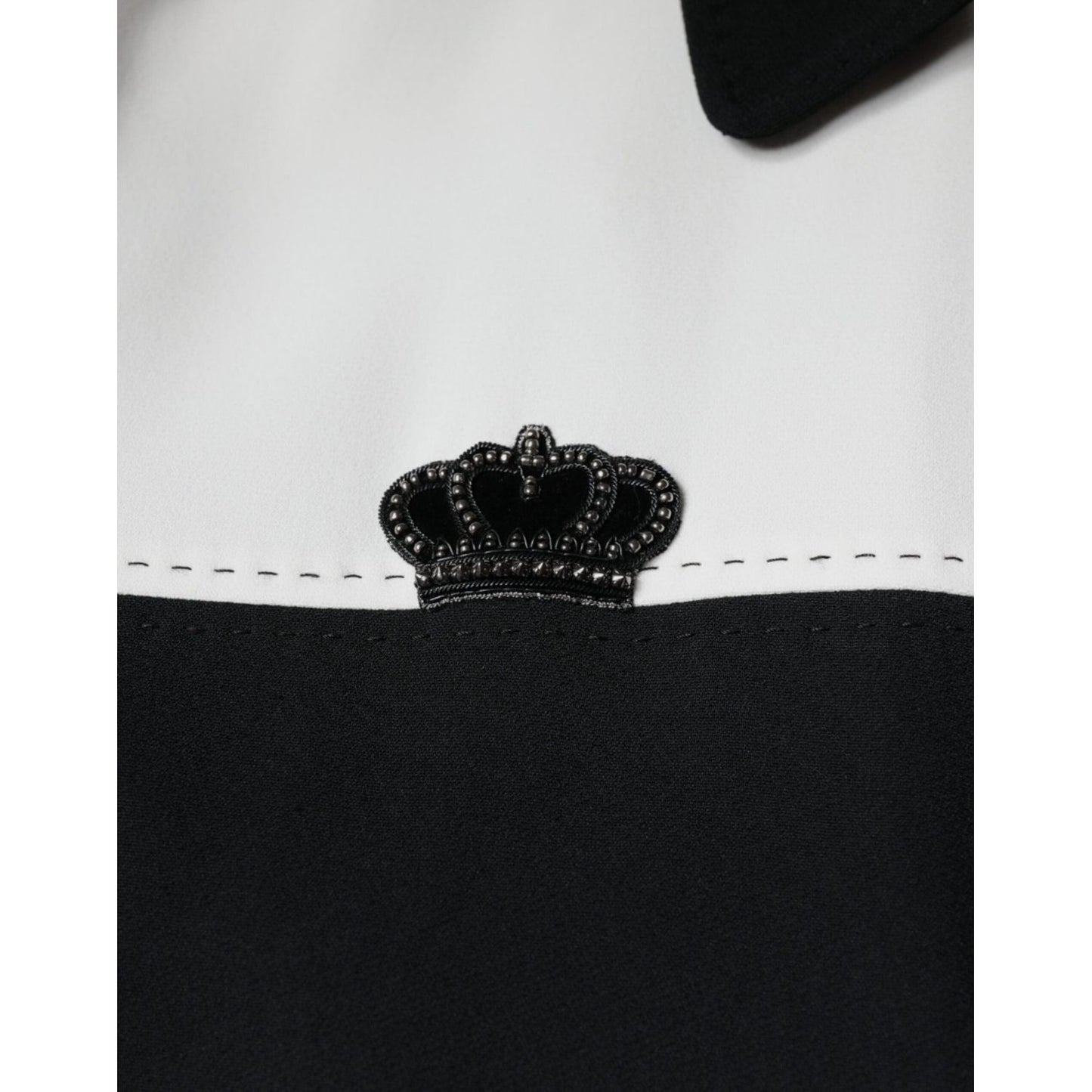 Dolce & Gabbana Black White DG Crown Full Zip Blouson Jacket Dolce & Gabbana Light Gray