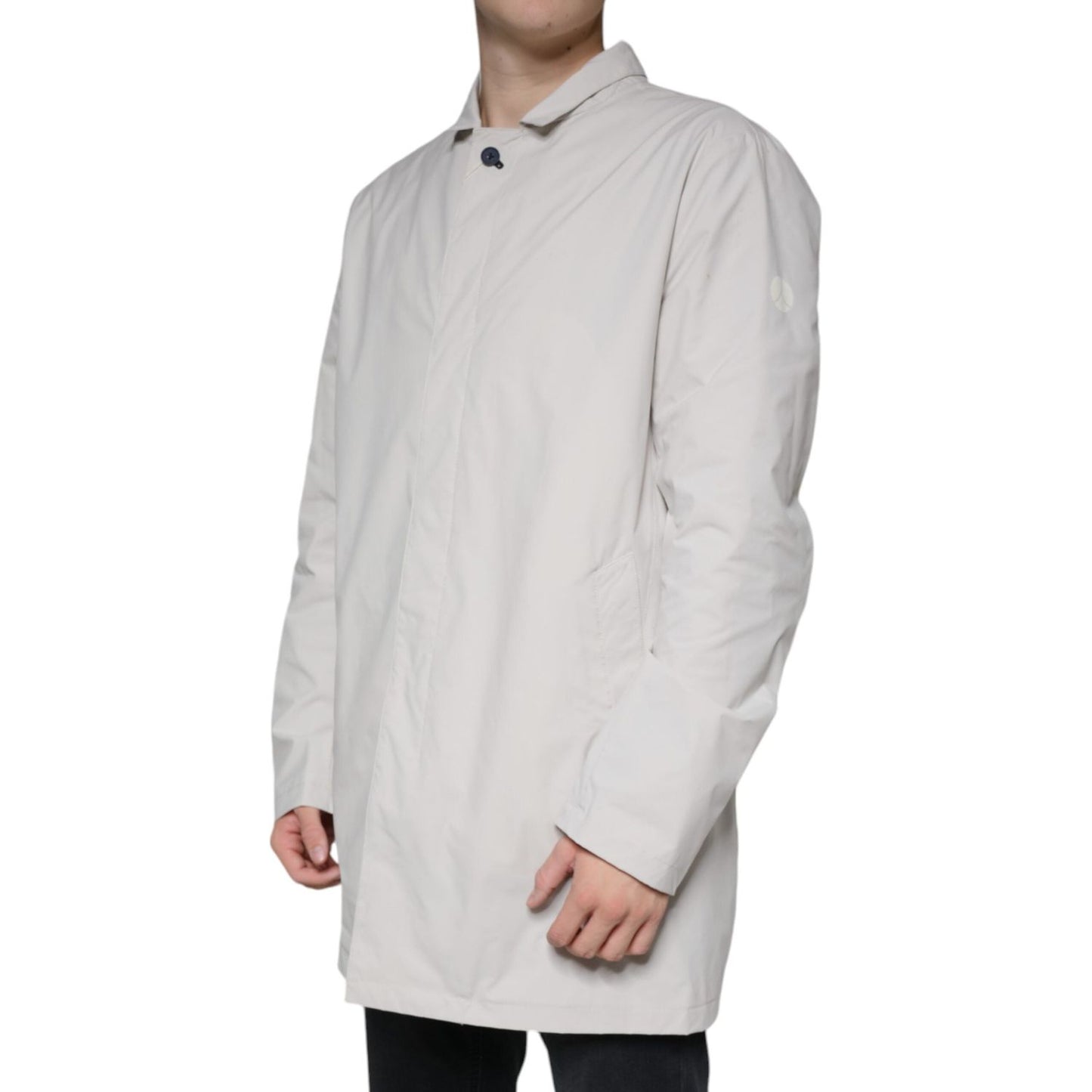 People Of Shibuya Off White Full Zip Coat Men Jacket People Of Shibuya Light Gray