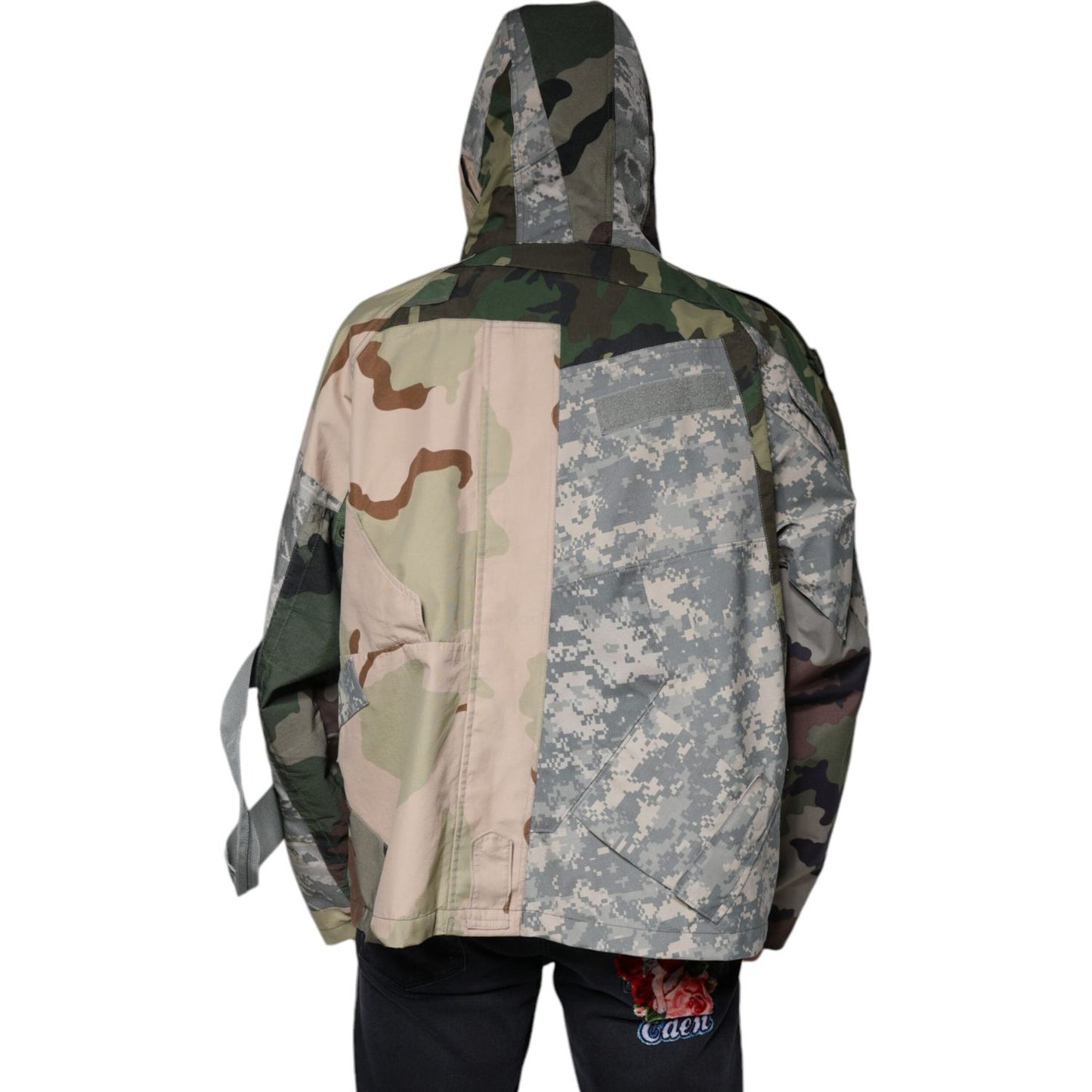 Dolce & Gabbana Multicolor Camouflage Full Zip Hooded Jacket Dolce & Gabbana Light Slate Gray