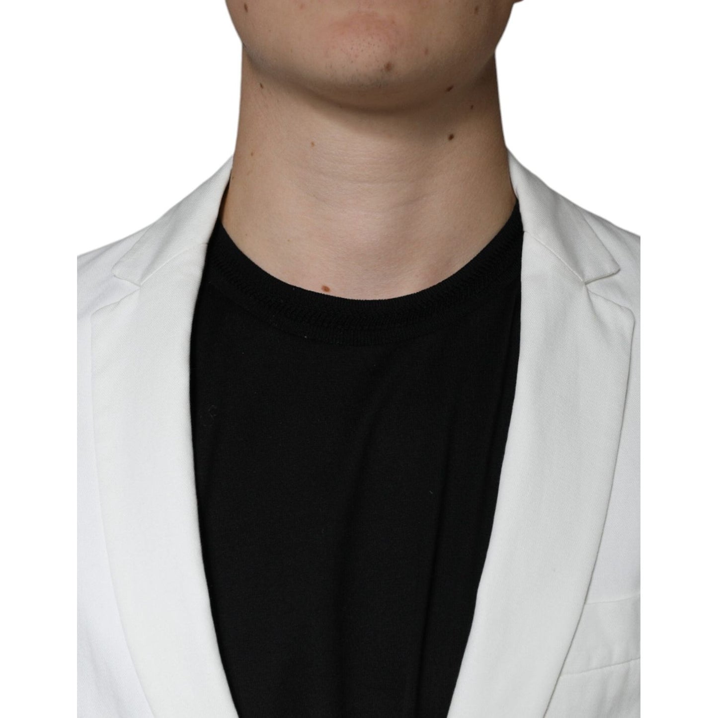 Dondup White Single Breasted One Button Dress Formal Blazer Dondup Black