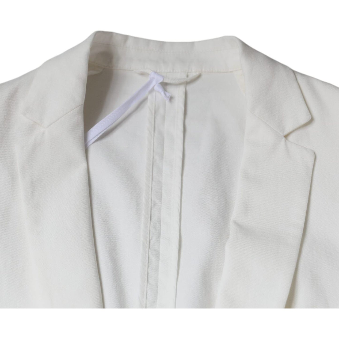 Dondup White Single Breasted One Button Dress Formal Blazer Dondup Light Gray