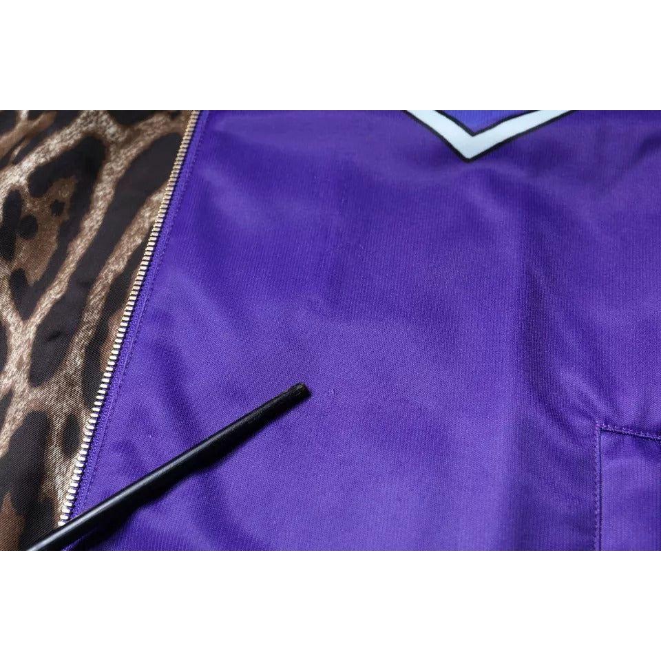 Dolce & Gabbana Purple YEAR OF THE PIG Full Zip Bomber Jacket Dolce & Gabbana Dark Slate Blue