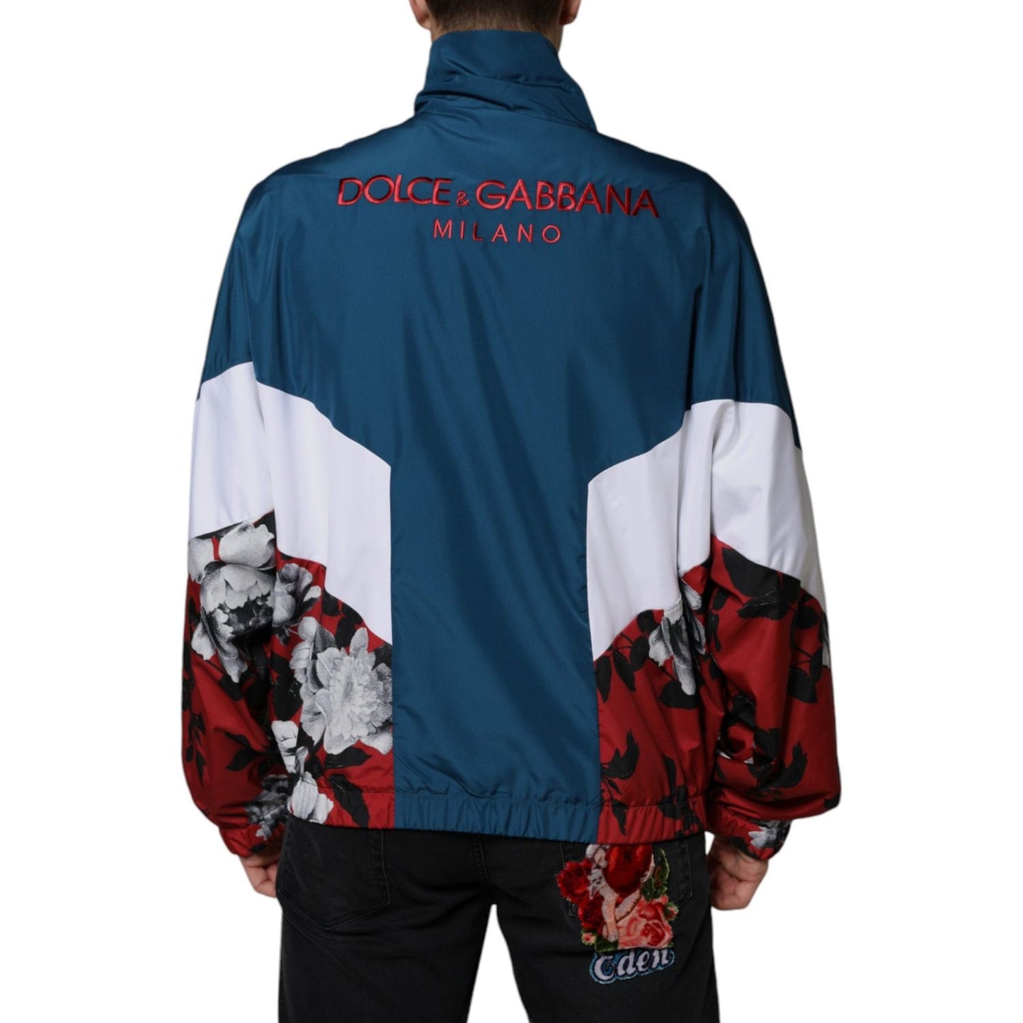 Dolce & Gabbana Multicolor Polyester Full Zip Jacket Dolce & Gabbana Dark Slate Gray