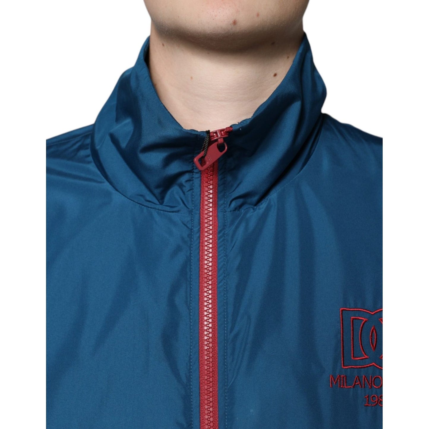 Dolce & Gabbana Multicolor Polyester Full Zip Jacket Dolce & Gabbana Dark Slate Gray
