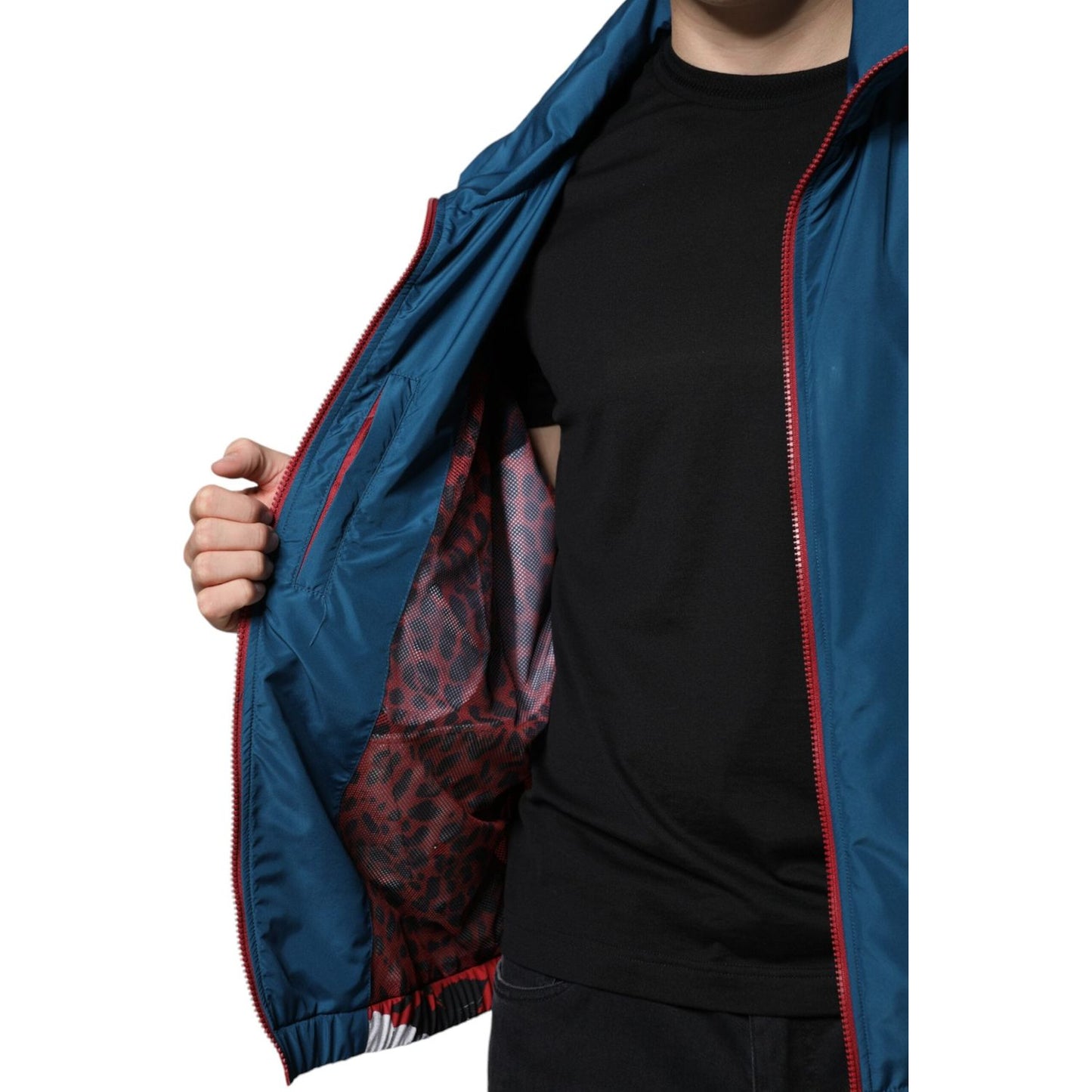 Dolce & Gabbana Multicolor Polyester Full Zip Jacket Dolce & Gabbana Dark Slate Gray