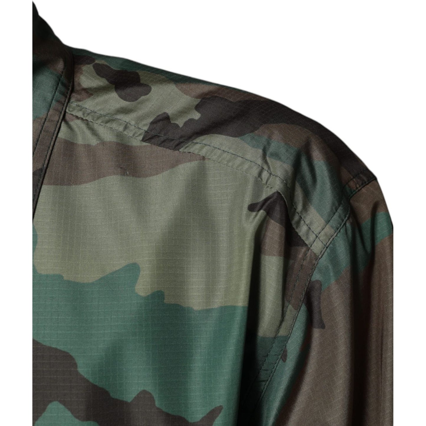 Dolce & Gabbana Multicolor Camouflage Button Down Shirt Dolce & Gabbana Dark Slate Gray