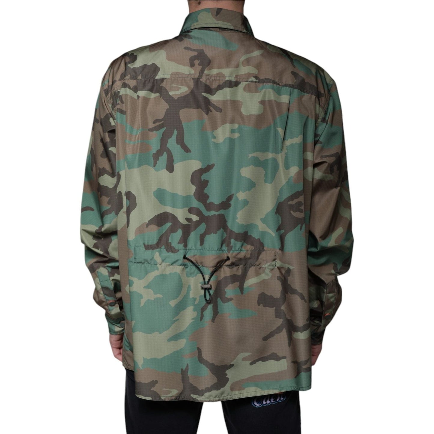 Dolce & Gabbana Multicolor Camouflage Button Down Shirt Dolce & Gabbana Dim Gray