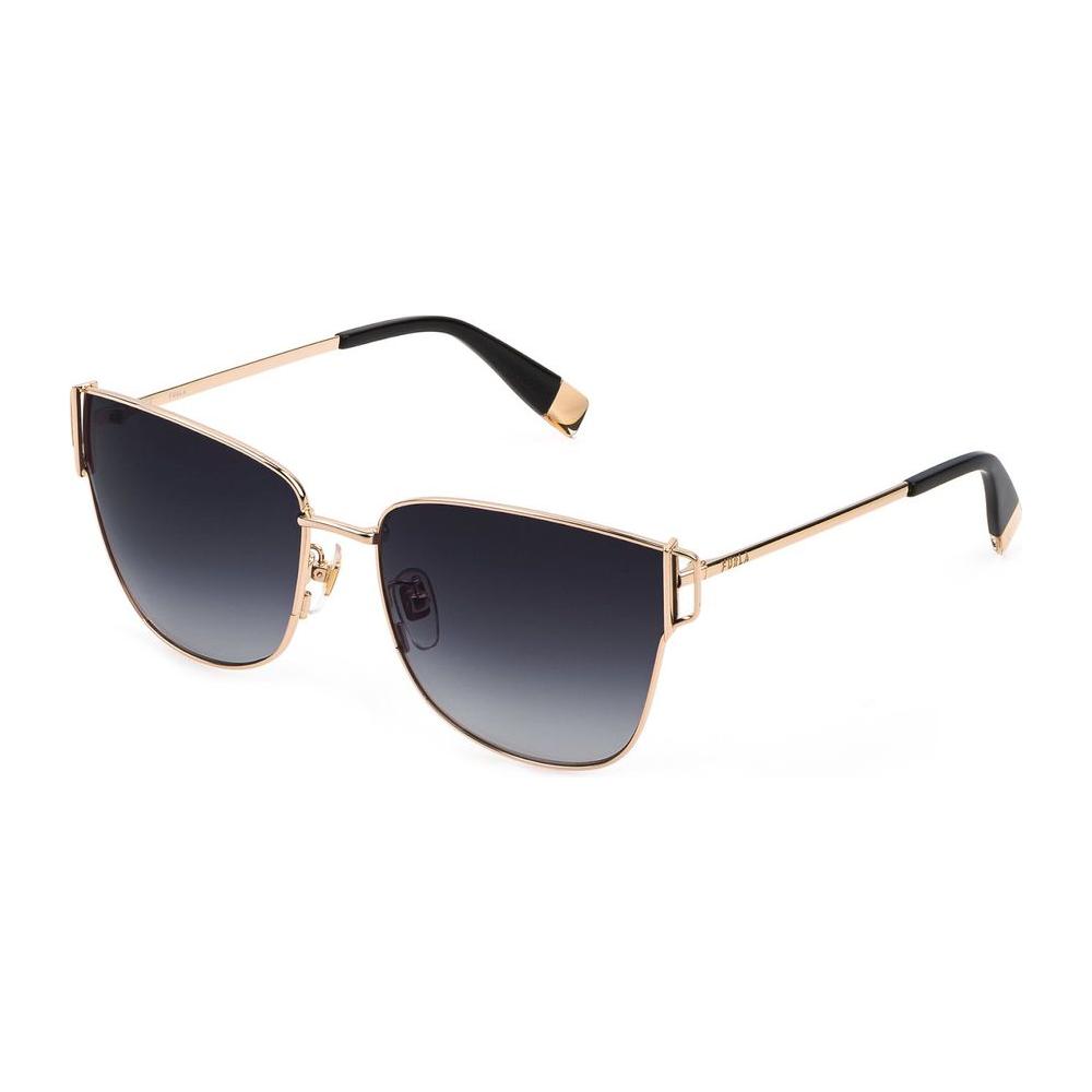 Furla Gold Metal Sunglasses Furla Dark Slate Gray