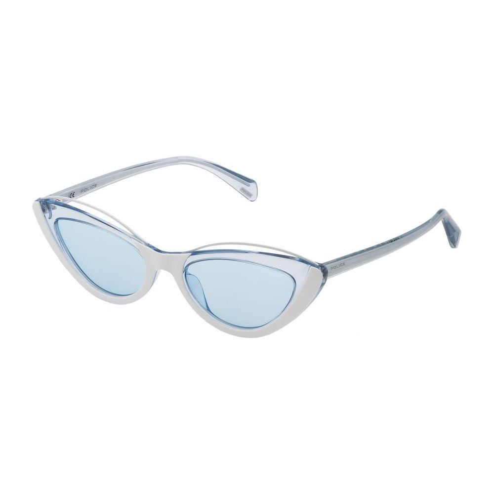 Police White Acetate Sunglasses Police Light Gray