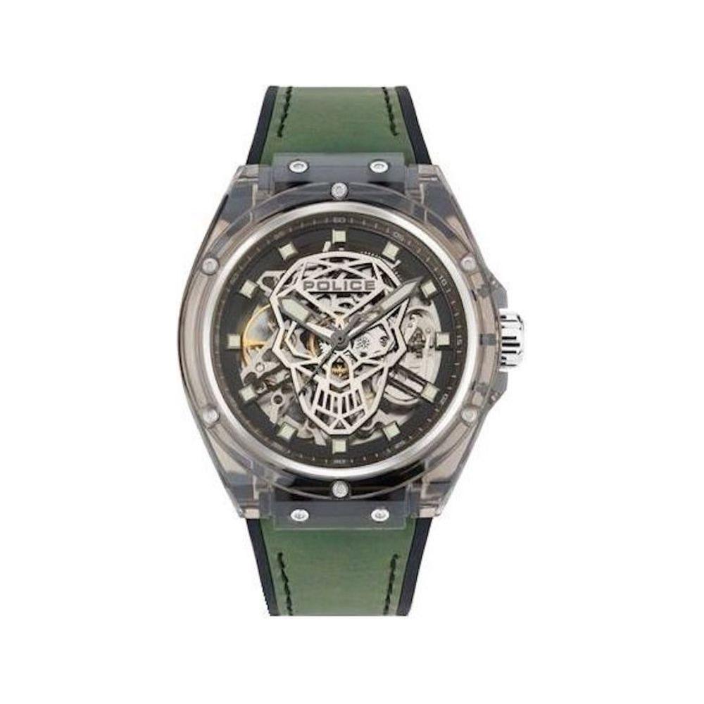 Police Green Silicone Watch Police Dim Gray