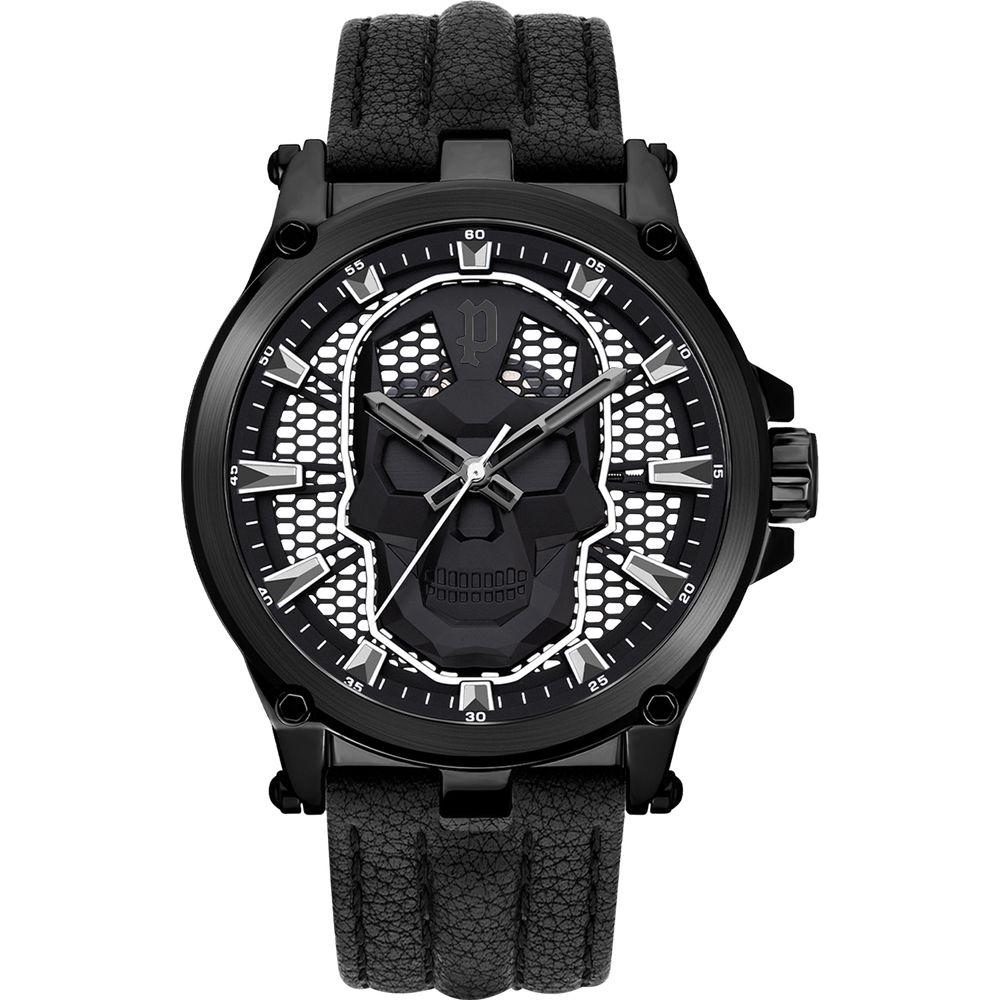 Police Black Leather Watch Police Dark Slate Gray