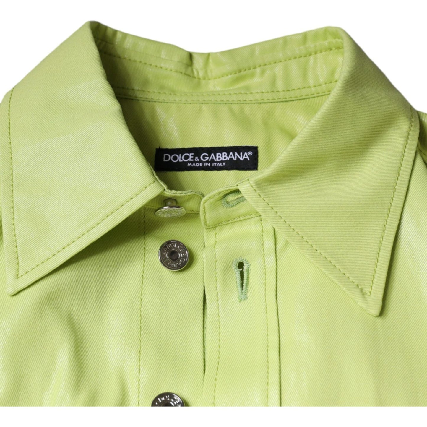 Dolce & Gabbana Green Cotton Collared Men Button Down Shirt Dolce & Gabbana Tan