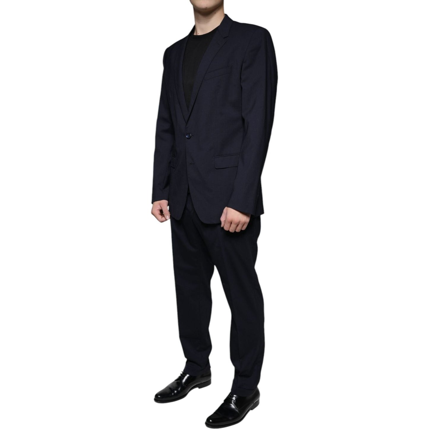 Dolce & Gabbana Dark Blue Formal Tuxedo 2 Piece Suit Dolce & Gabbana Black