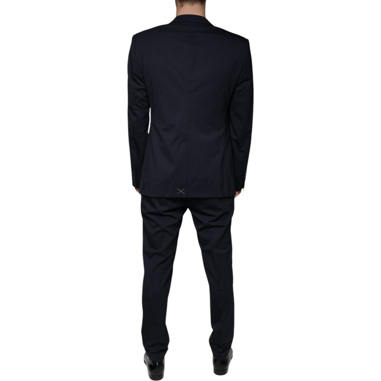 Dolce & Gabbana Dark Blue Formal Tuxedo 2 Piece Suit Dolce & Gabbana Black