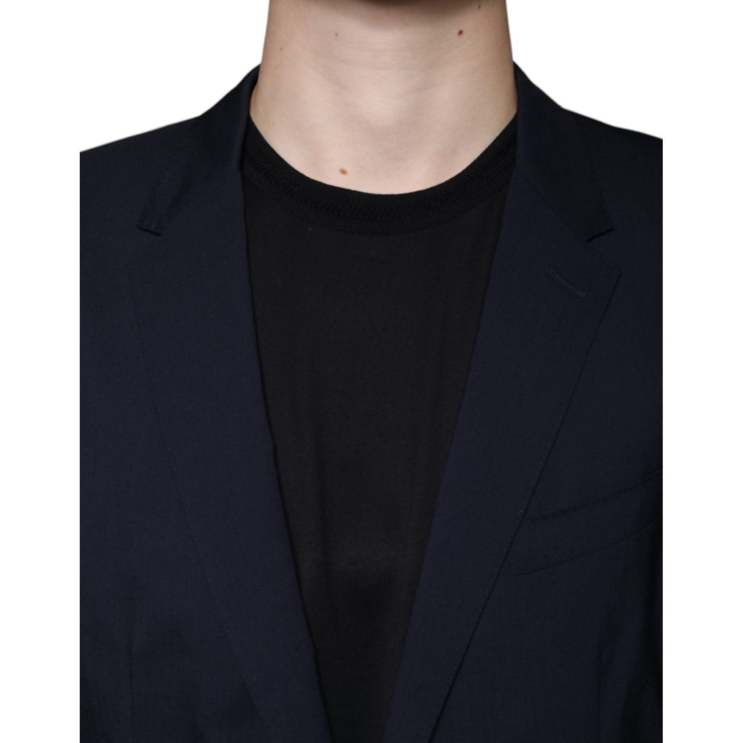 Dolce & Gabbana Dark Blue Formal Tuxedo 2 Piece Suit Dolce & Gabbana Black