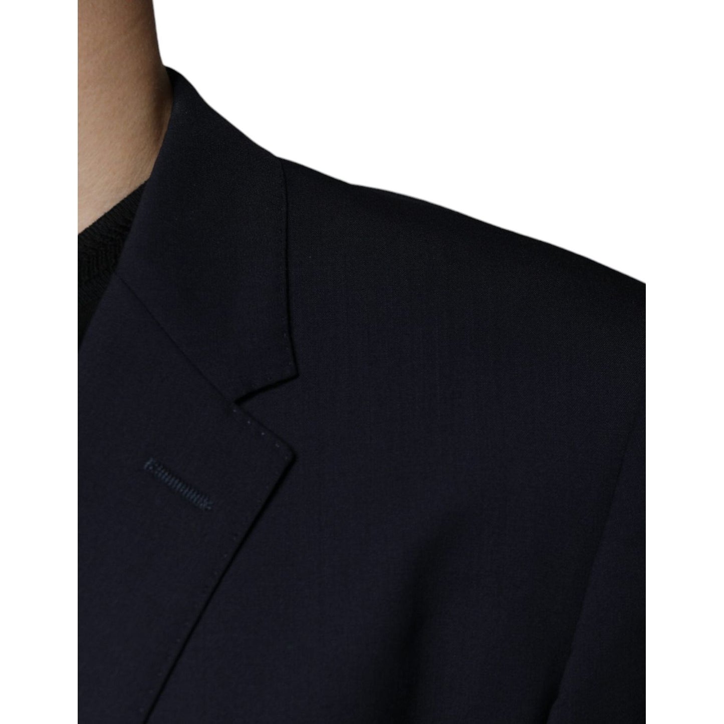 Dolce & Gabbana Dark Blue Formal Tuxedo 2 Piece Suit Dolce & Gabbana Black