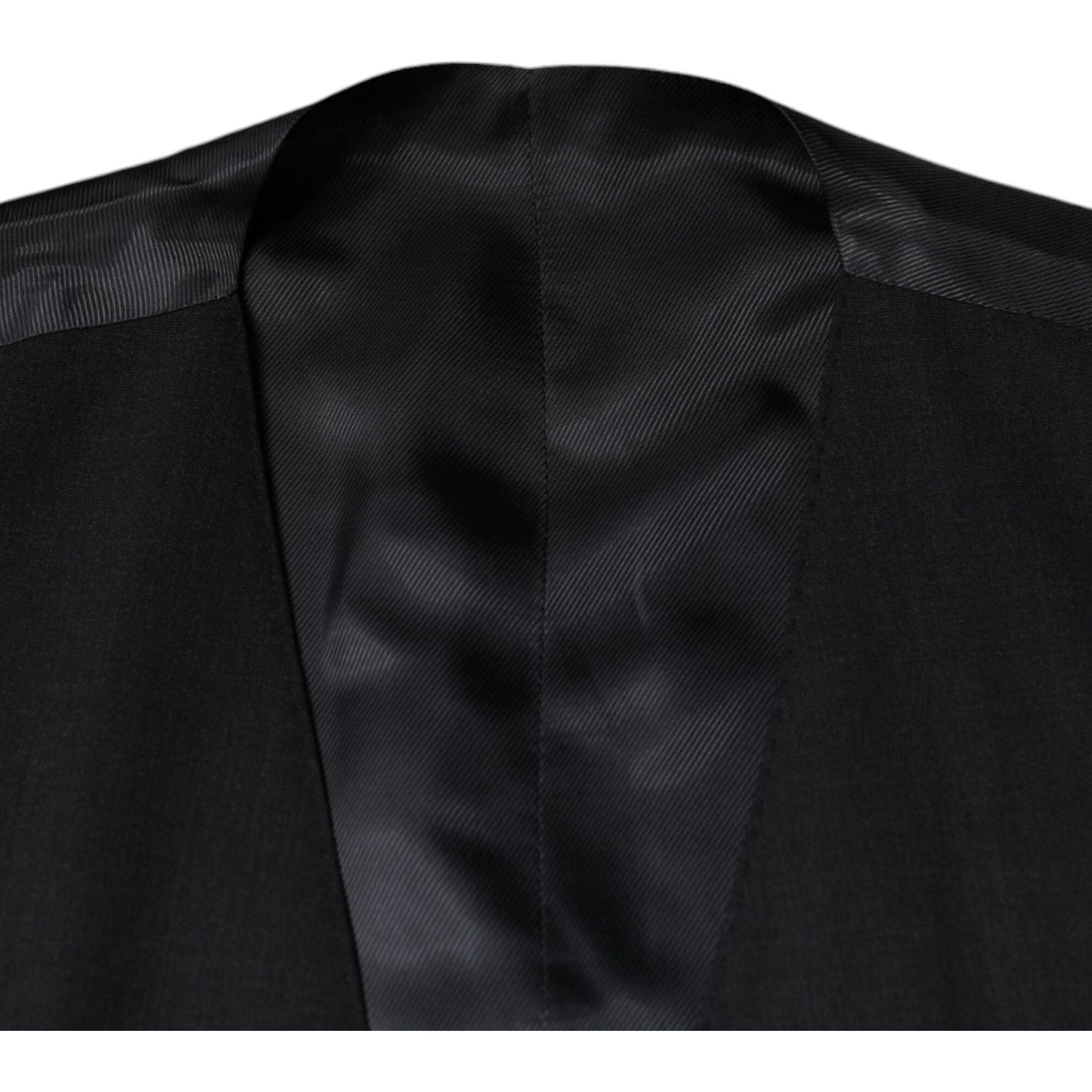 Dolce & Gabbana Black Wool Waistcoat Dress Formal Vest Dolce & Gabbana Black