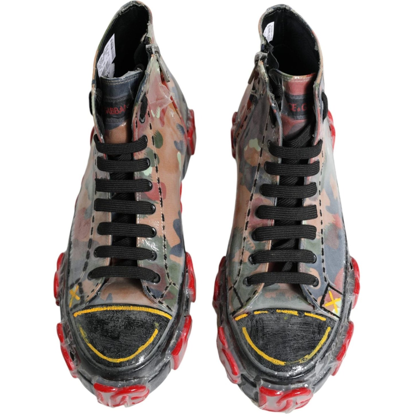 Dolce & Gabbana Multicolor Camouflage High Top Sneakers Shoes Dolce & Gabbana Dark Slate Gray