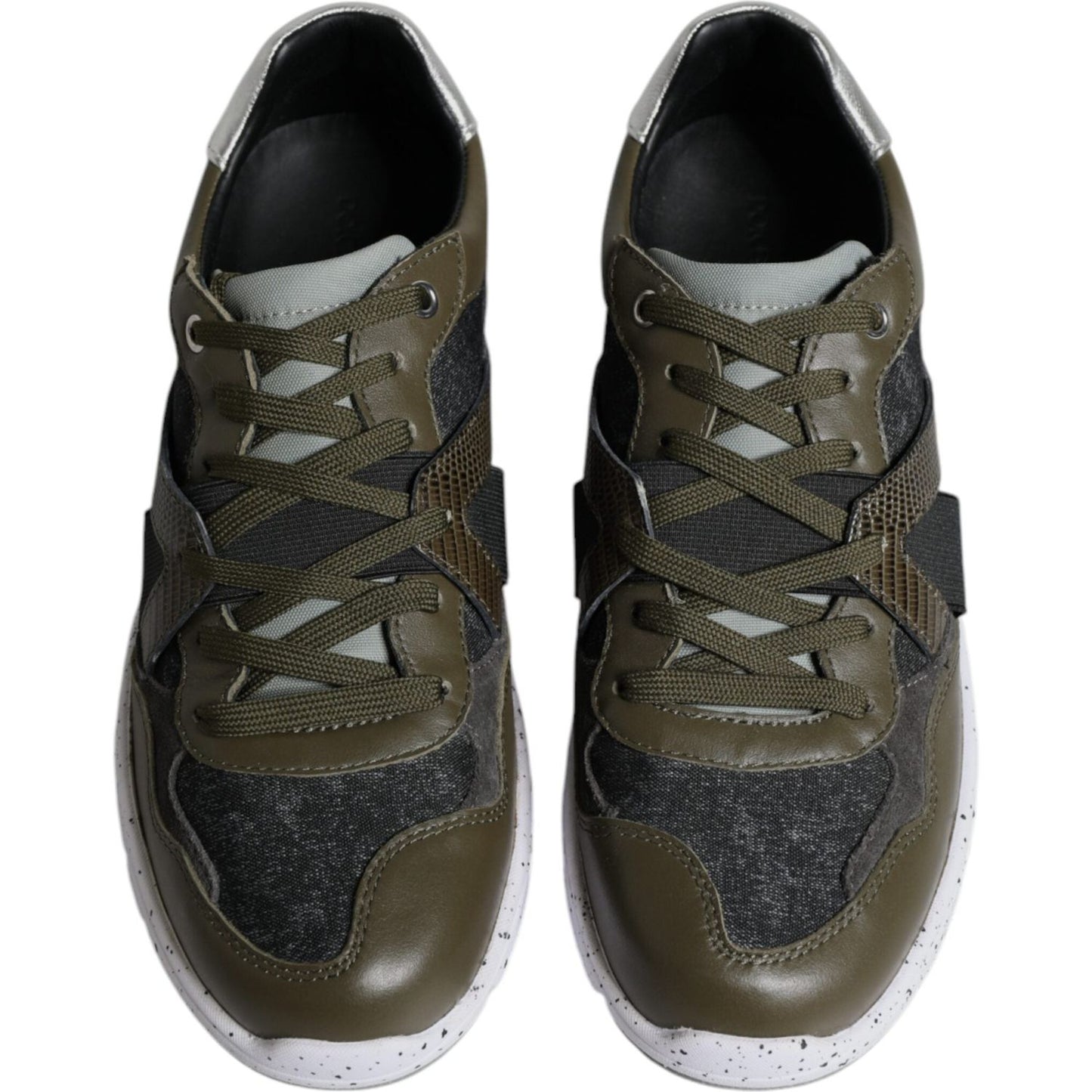 Dolce & Gabbana Multicolor Canvas Leather Low Top Sneaker Shoes Dolce & Gabbana Dark Slate Gray