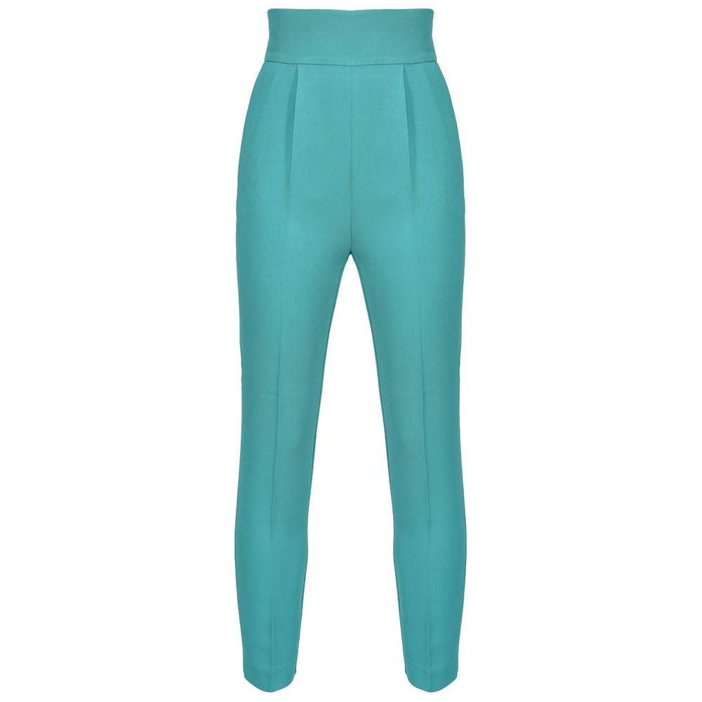 PINKO Green Polyester Jeans & Pant PINKO Cadet Blue