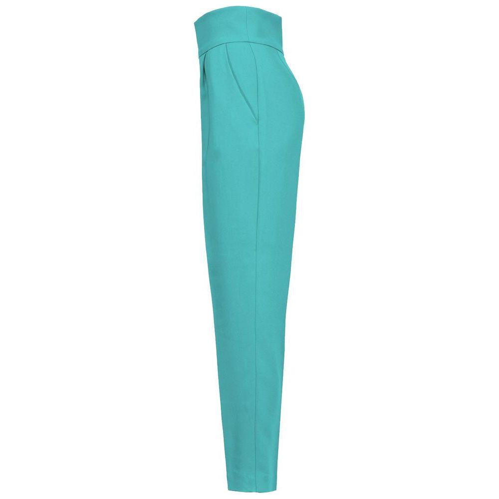 PINKO Green Polyester Jeans & Pant PINKO Cadet Blue