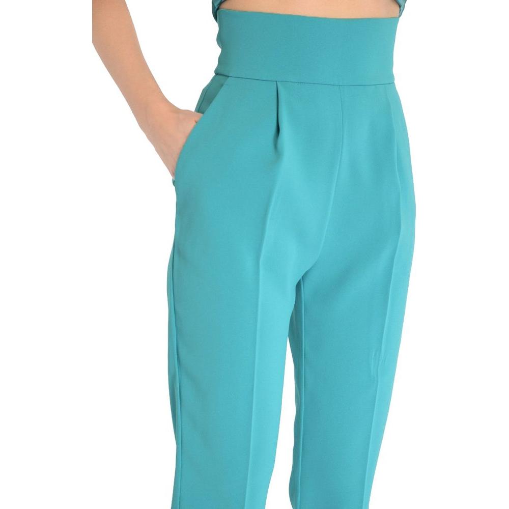 PINKO Green Polyester Jeans & Pant PINKO Medium Turquoise