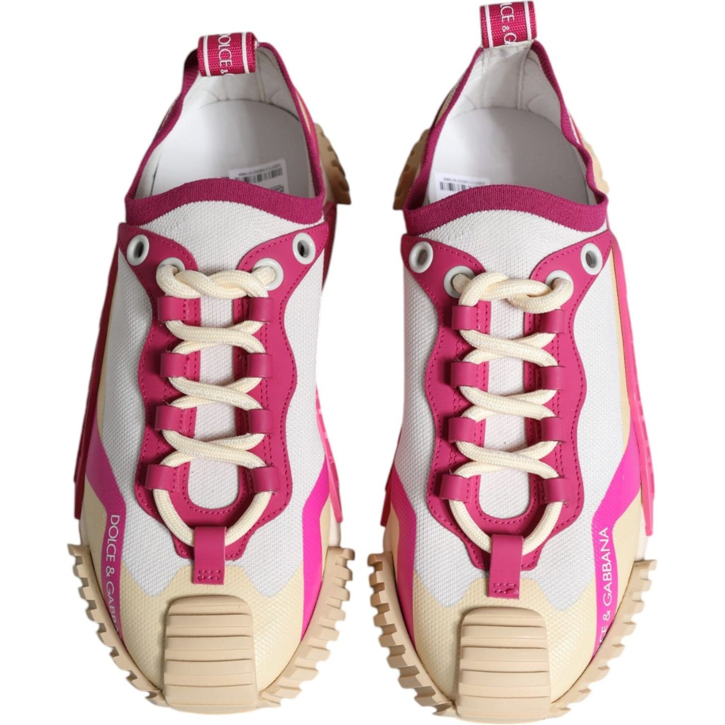 Dolce & Gabbana Multicolor NS1 Lace Up Low Top Sneaker Shoes Dolce & Gabbana Light Gray
