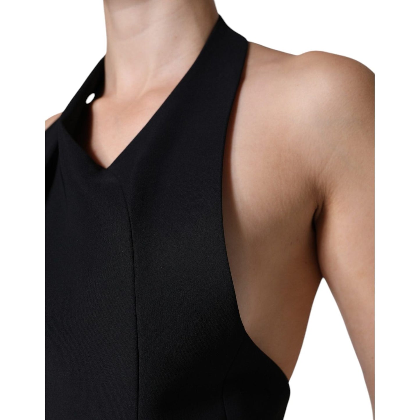 Emporio Armani Black Sleeveless Halter Sheath Long Gown Dress Emporio Armani Black