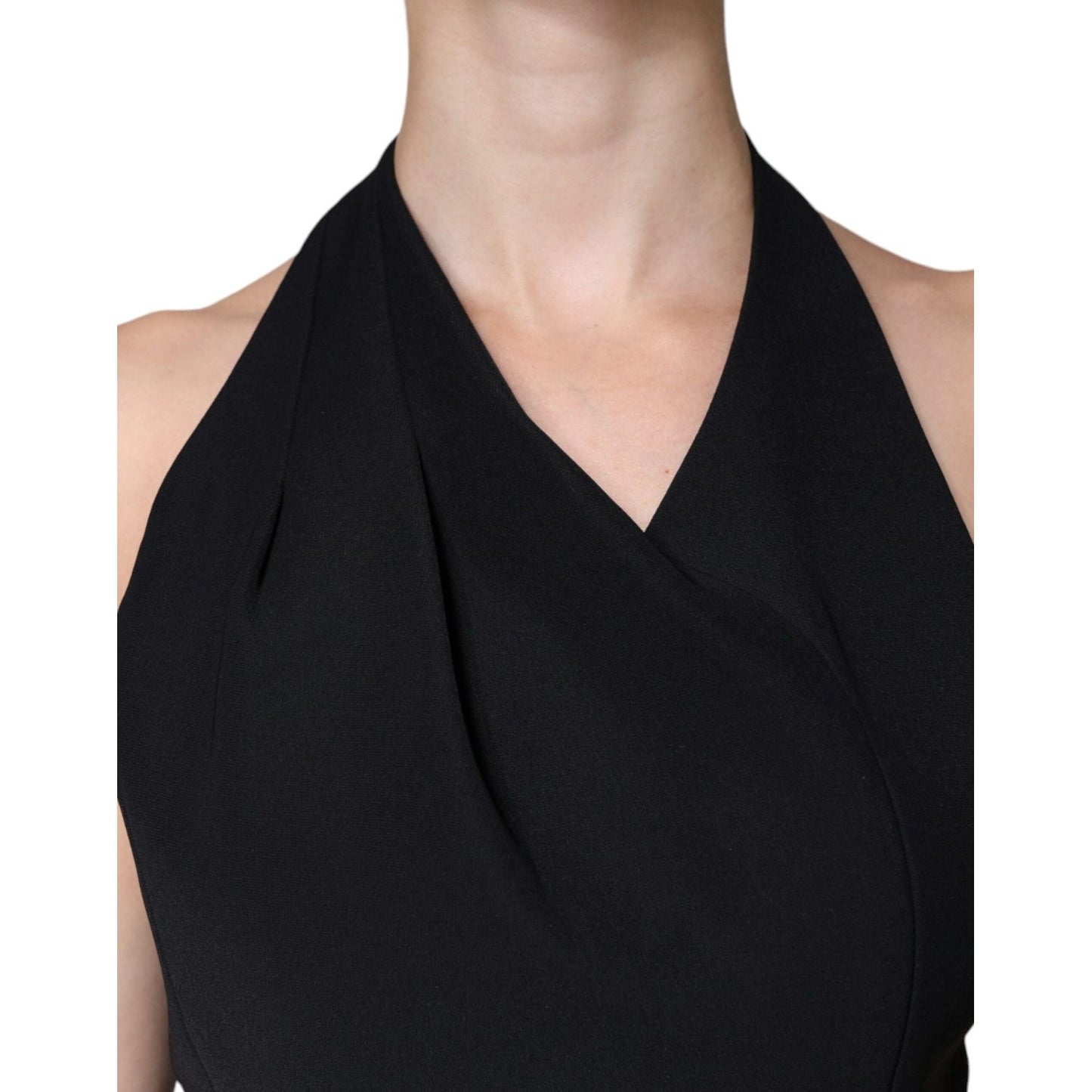 Emporio Armani Black Sleeveless Halter Sheath Long Gown Dress Emporio Armani Tan