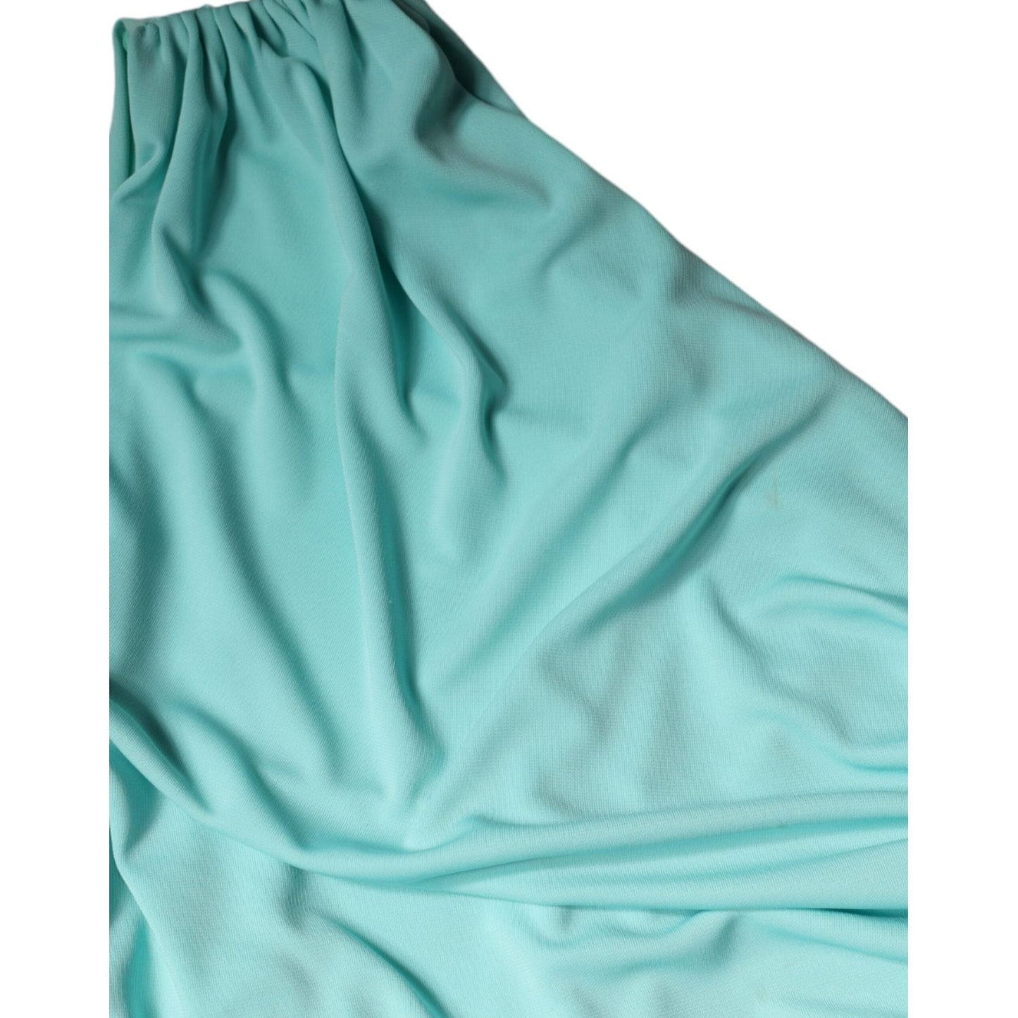 Christian Pellizzari Light Blue Jersey Long Drape One Shoulder Dress Christian Pellizzari Medium Aquamarine