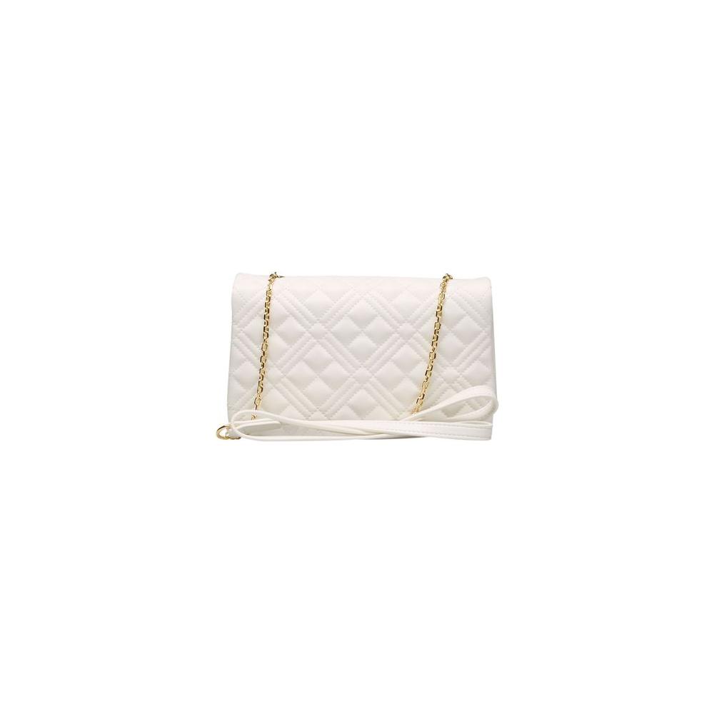 Love Moschino White Polyethylene Women Crossbody Bag Love Moschino Light Gray