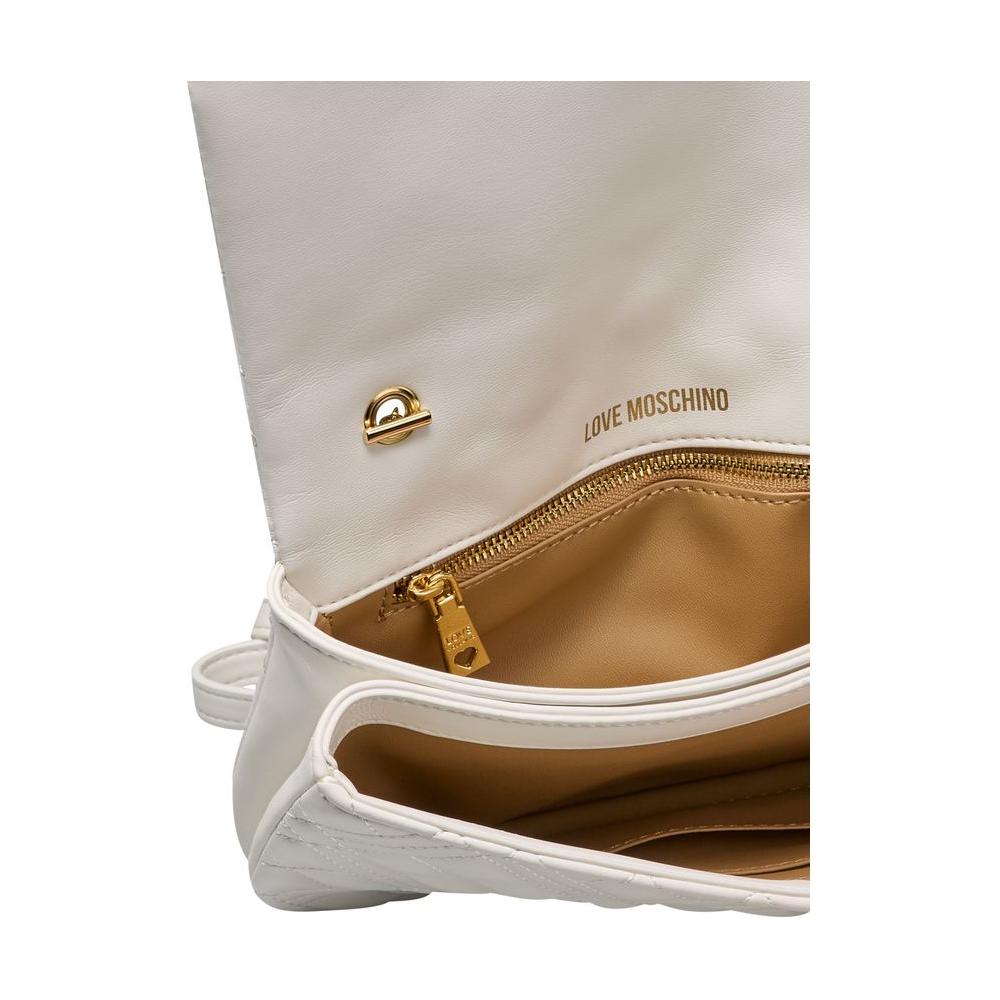 Love Moschino White Polyethylene Women Crossbody Bag Love Moschino Gray