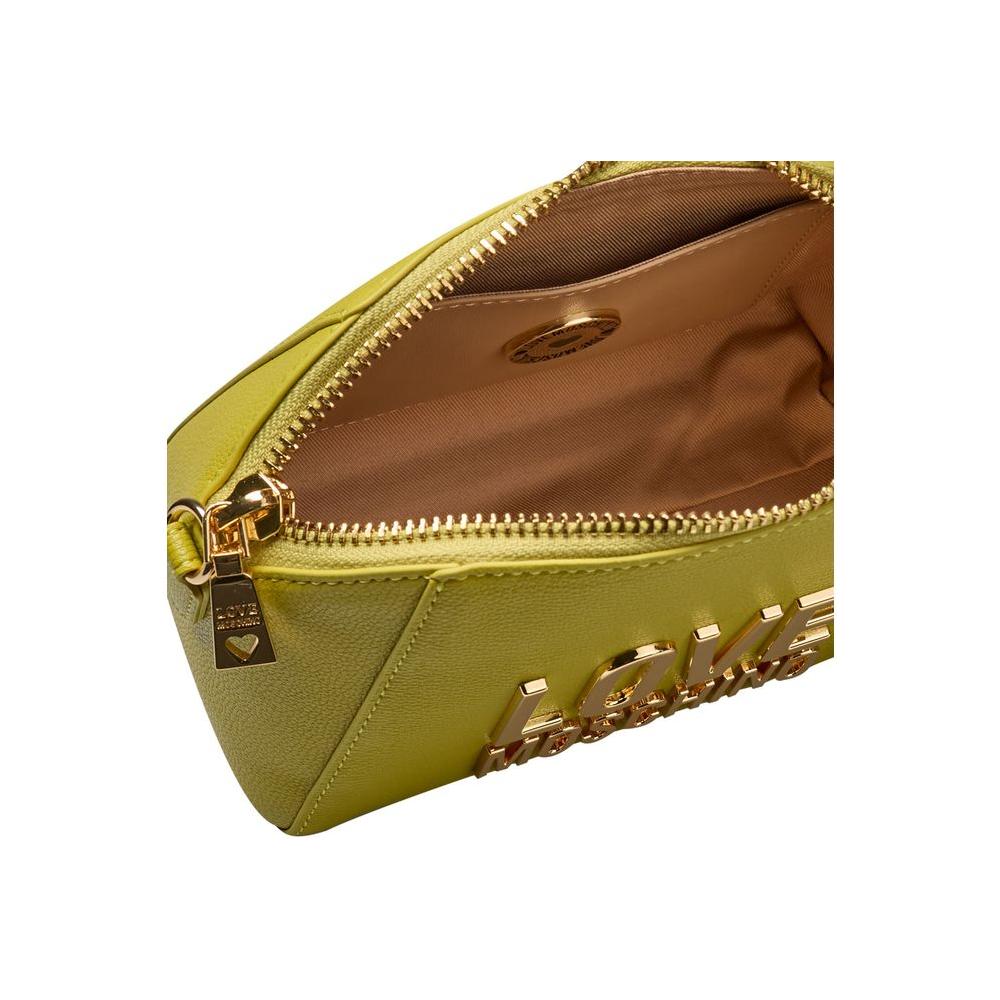 Love Moschino Yellow Polyethylene Women Crossbody Bag Love Moschino Saddle Brown