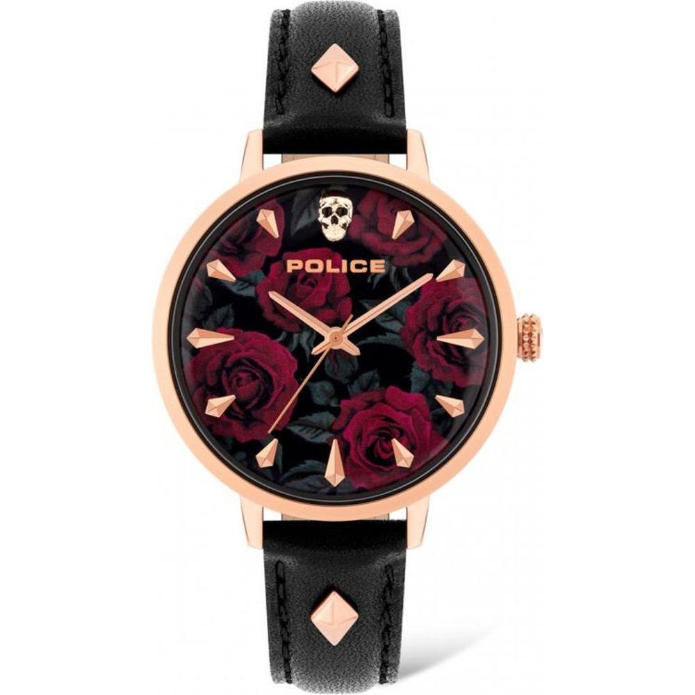 Police Black Leather Watch Police Wheat