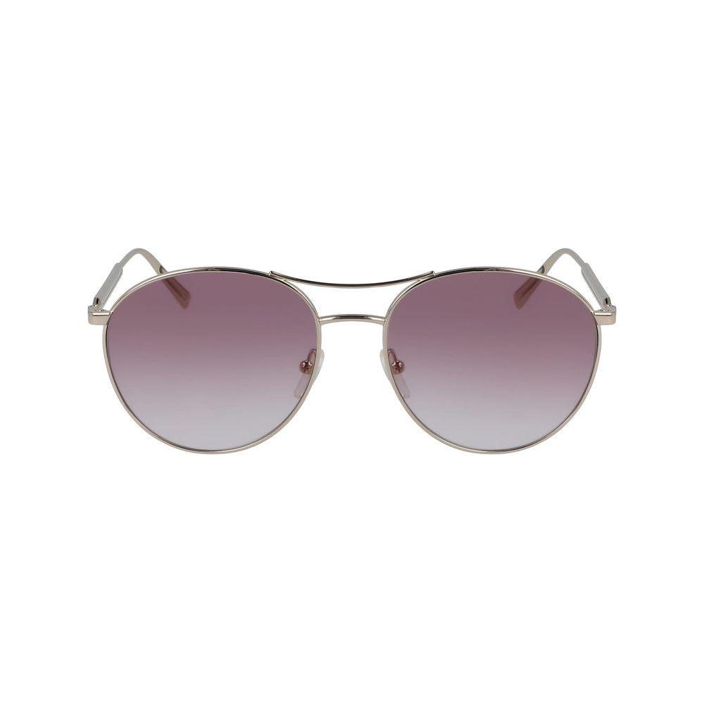 Longchamp Yellow Metal Sunglasses Longchamp Rosy Brown