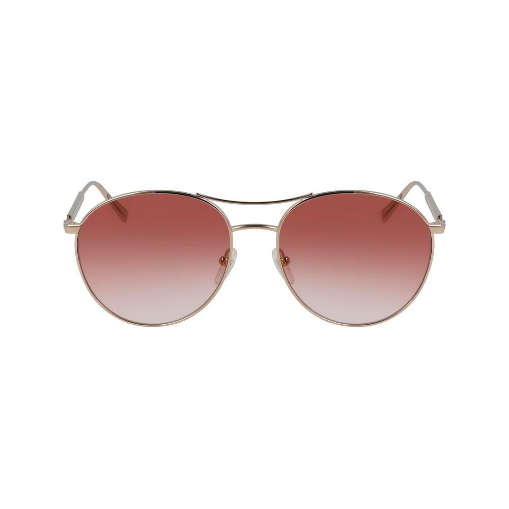 Longchamp Rose Gold Metal Sunglasses Longchamp Rosy Brown