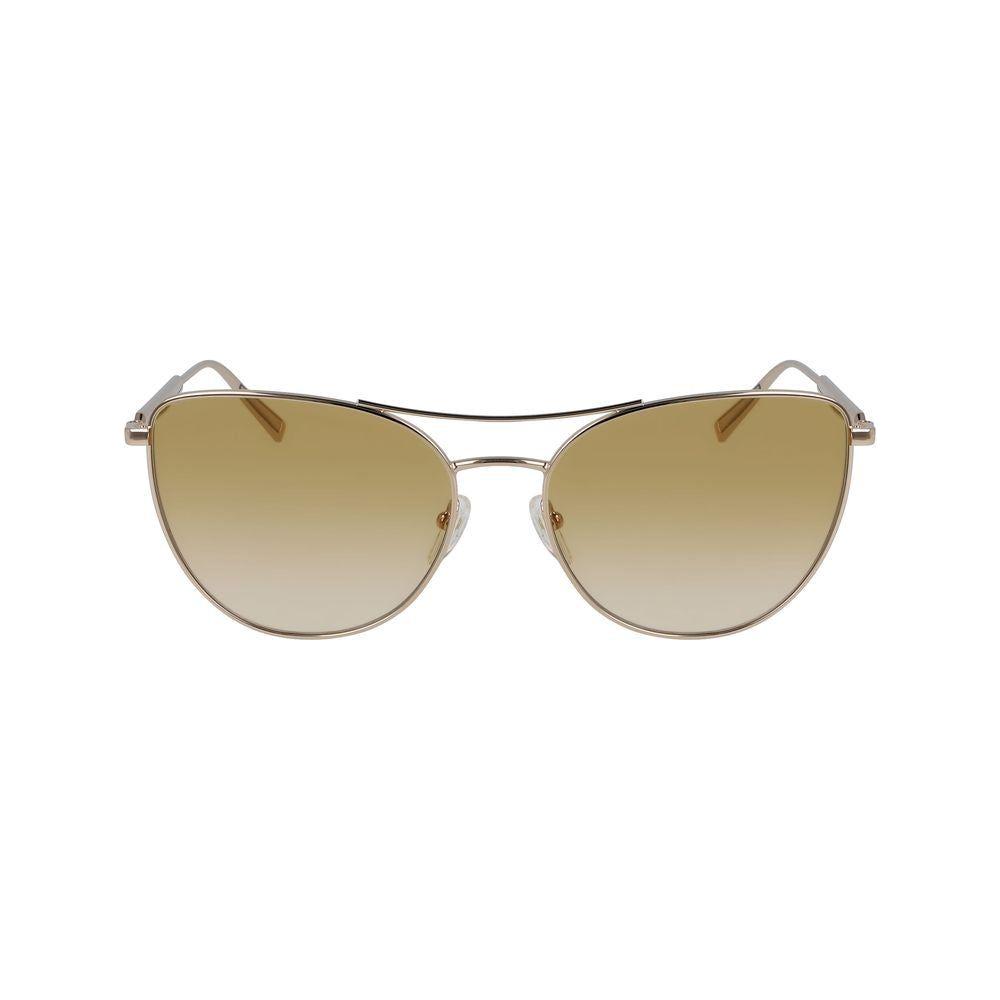 Longchamp Yellow Metal Sunglasses Longchamp Rosy Brown