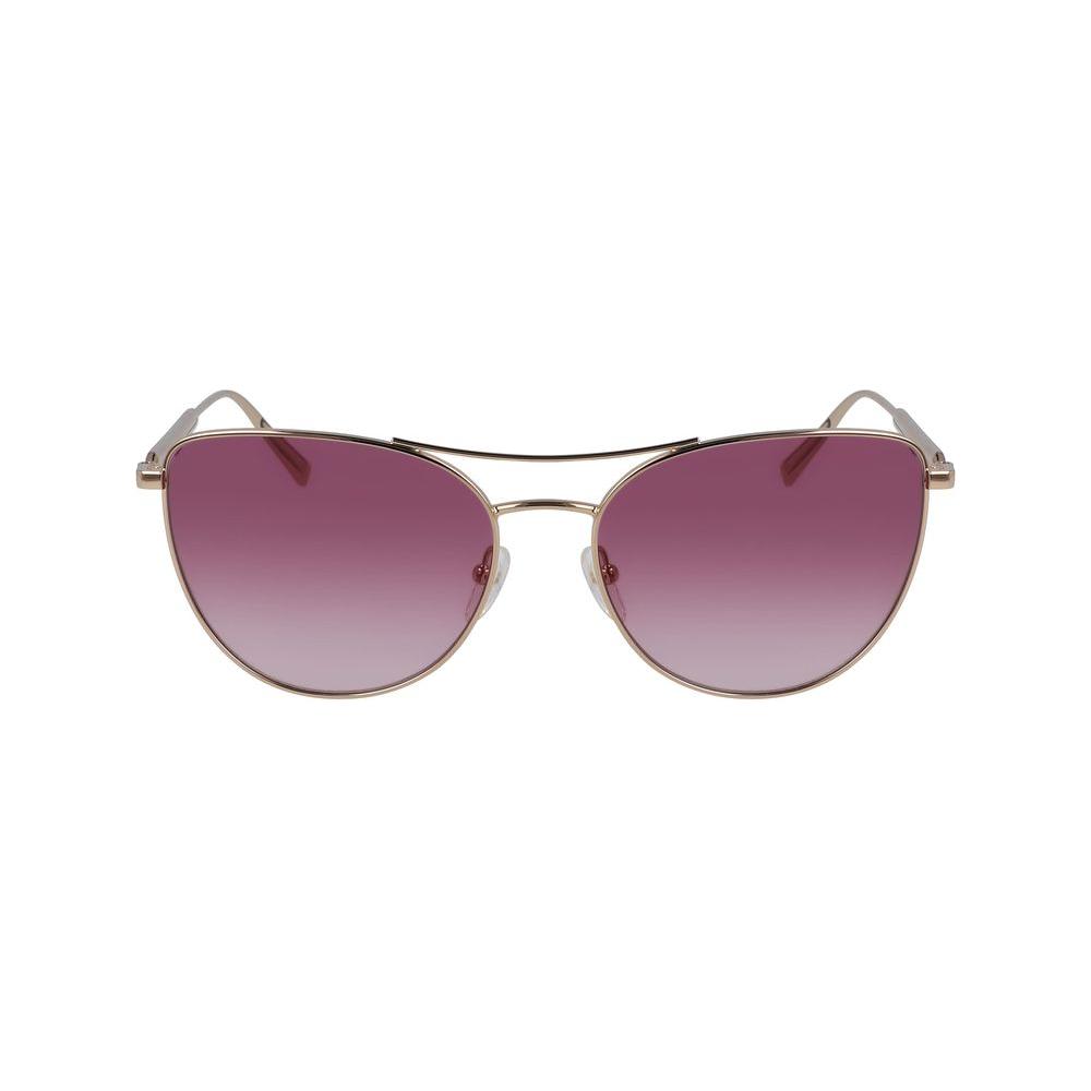 Longchamp Rose Gold Metal Sunglasses Longchamp Slate Gray
