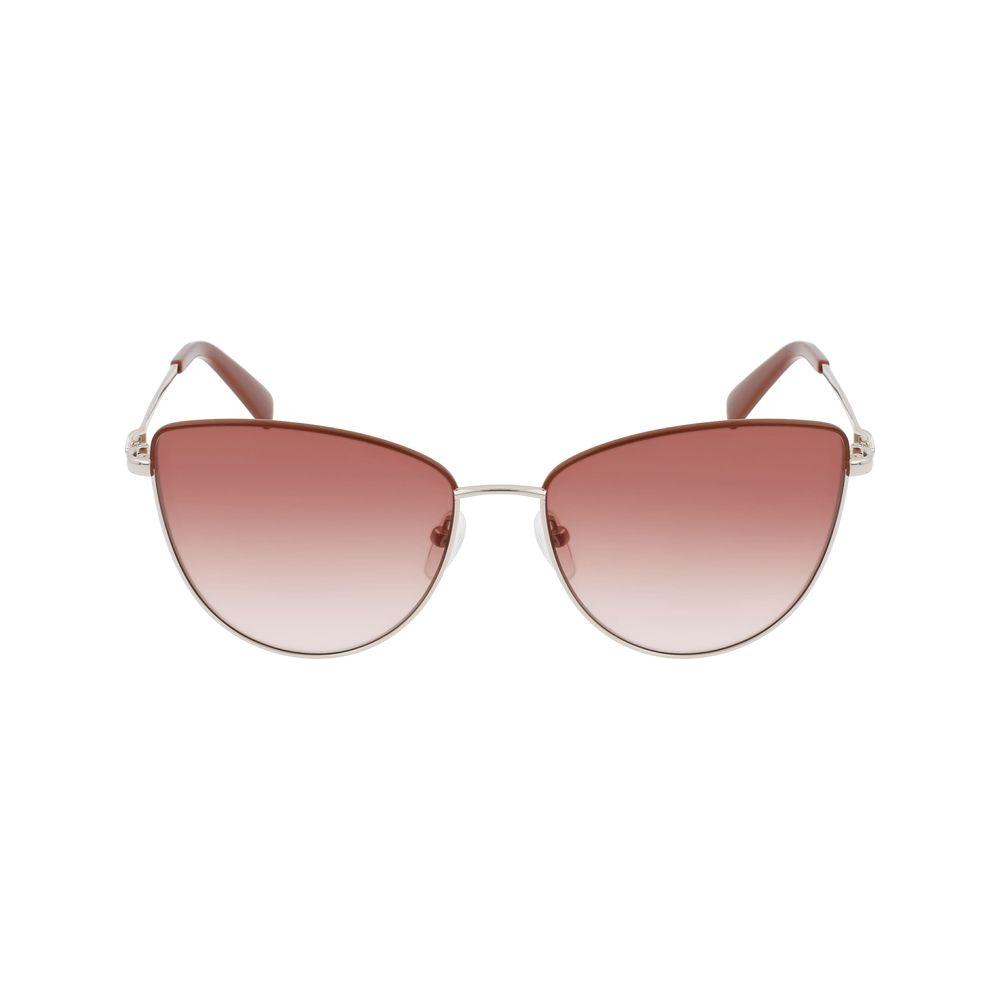 Longchamp Gold Metal Sunglasses Longchamp Rosy Brown
