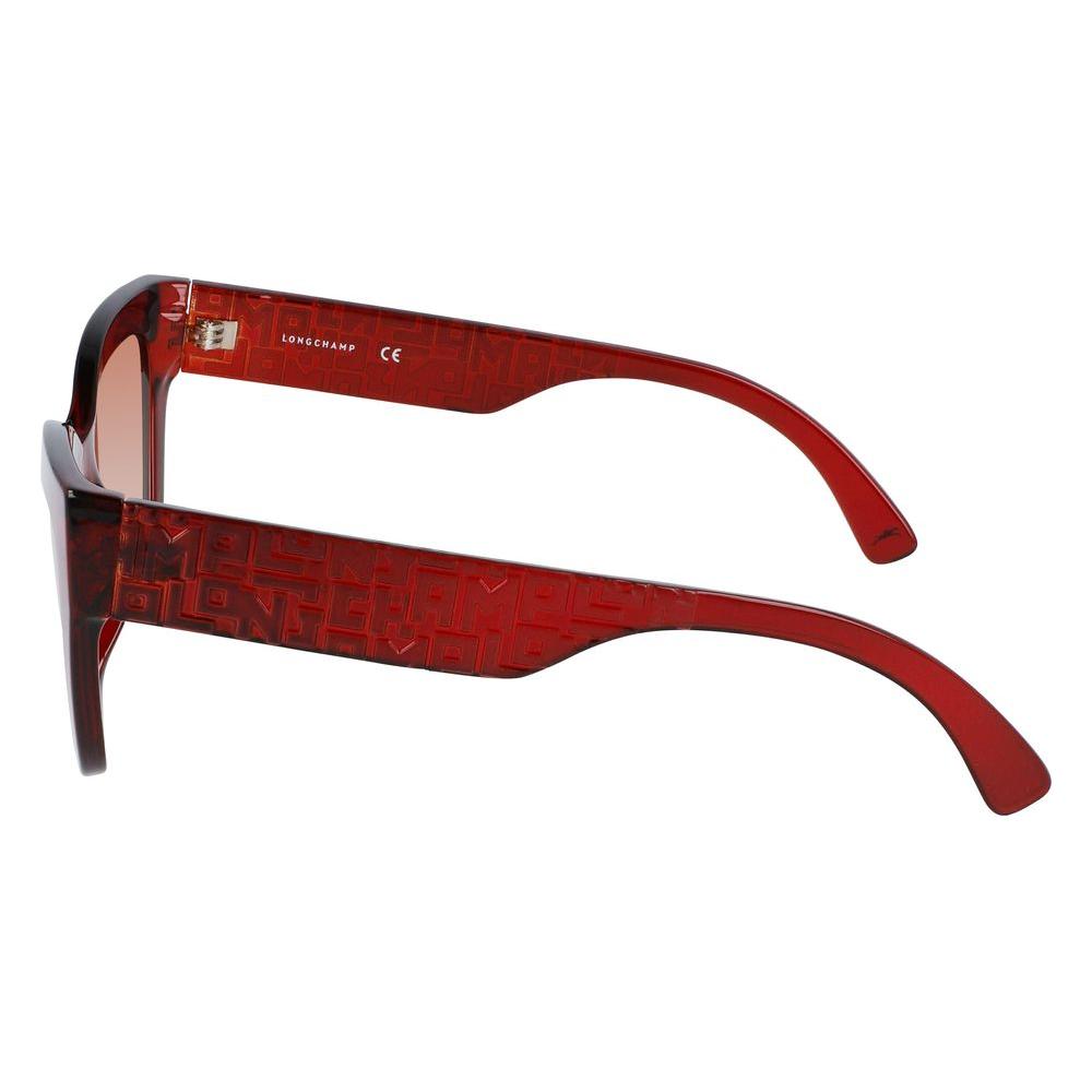 Longchamp Red Injected Sunglasses Longchamp Saddle Brown