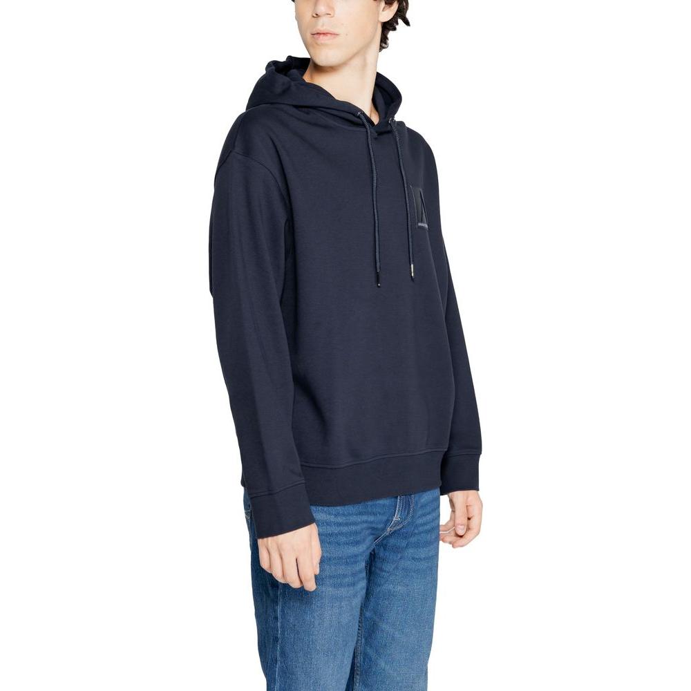 Armani Exchange Blue Cotton Sweater Armani Exchange Dark Slate Gray