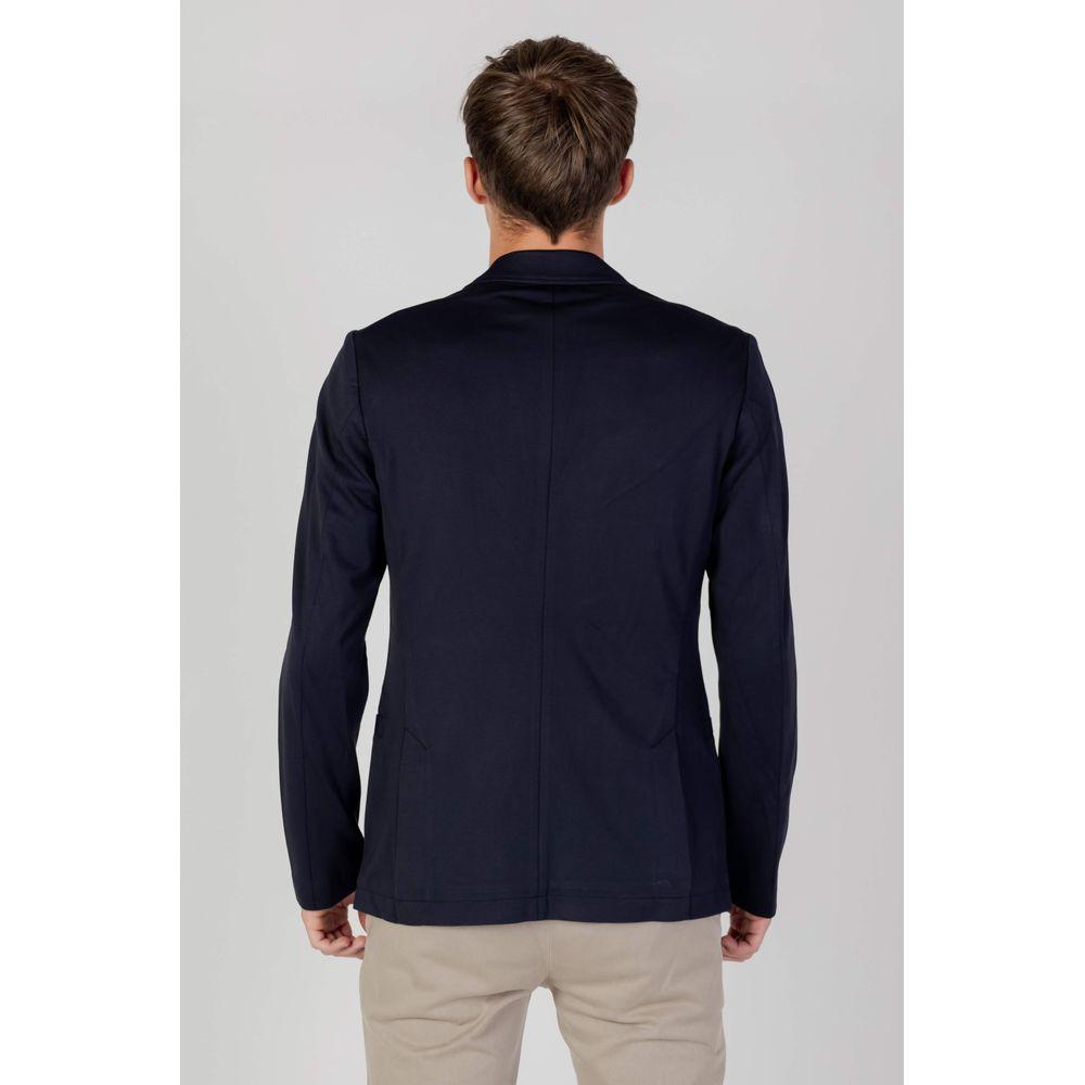 Armani Exchange Blue Viscose Blazer Armani Exchange Light Gray