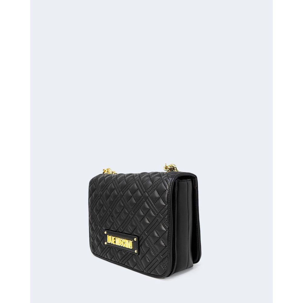 Love Moschino Black Polyethylene Handbag Love Moschino Lavender