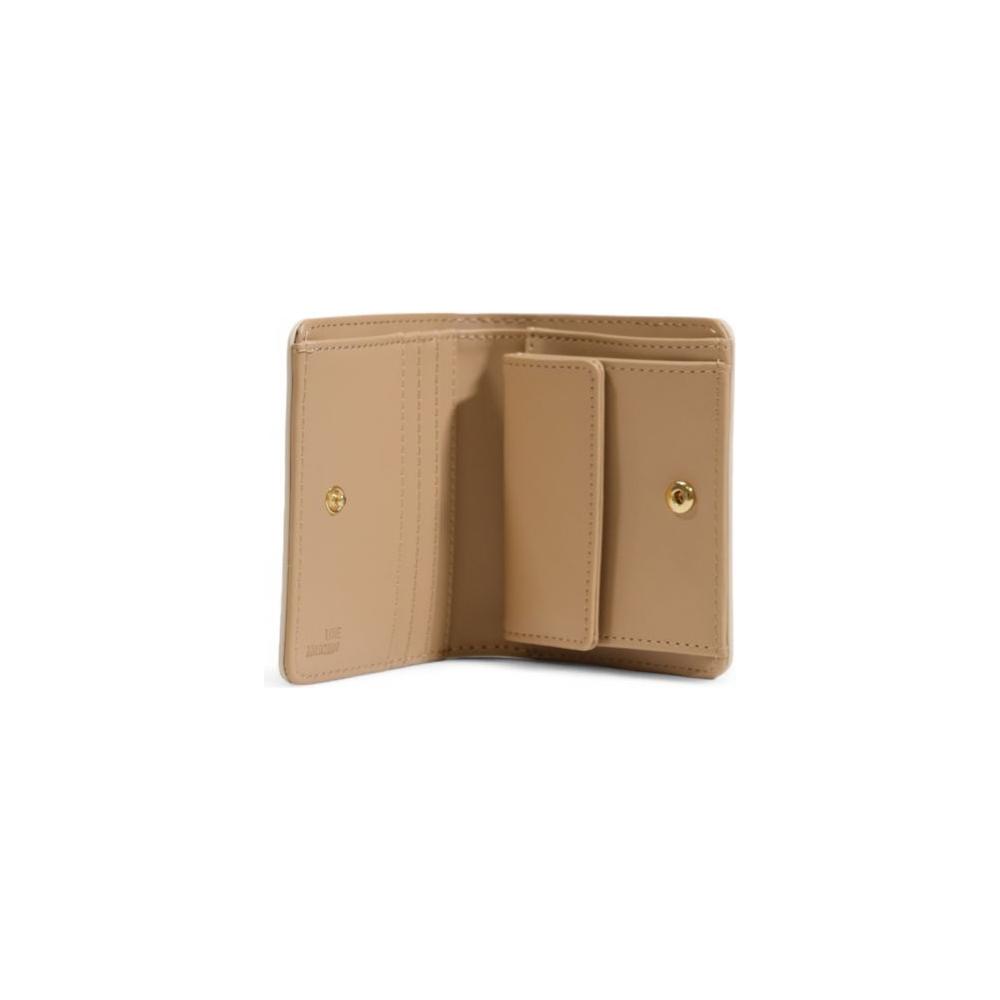 Love Moschino Beige Polyethylene Wallet Love Moschino Rosy Brown