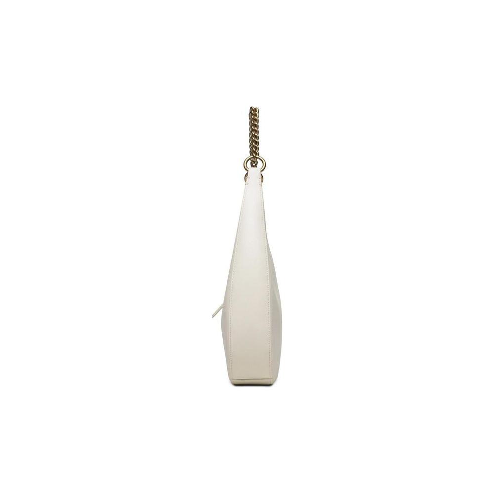 PINKO White Leather Handbag PINKO Light Gray