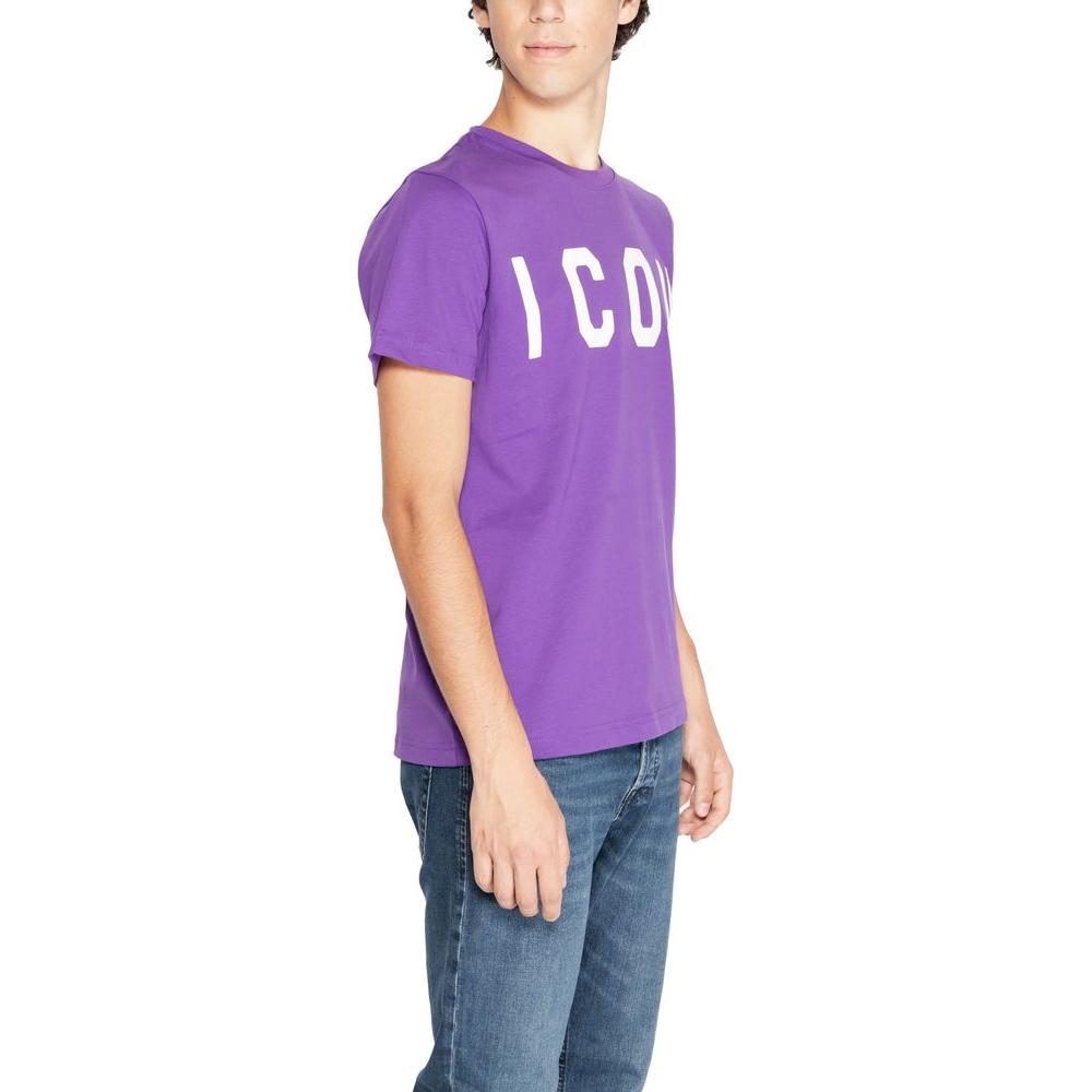 Icon Purple Cotton T-Shirt Icon Light Slate Gray