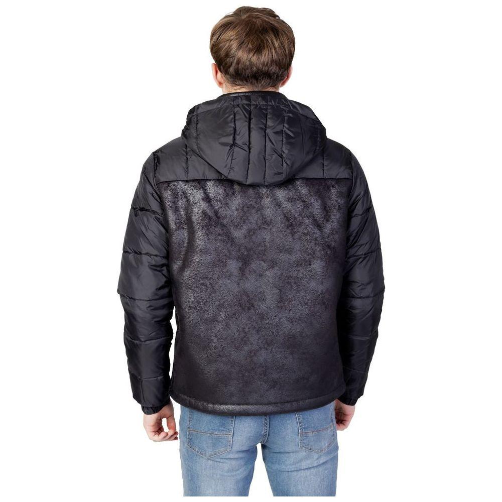 EA7 Emporio Armani Black Polyester Jacket EA7 Emporio Armani Dark Slate Gray
