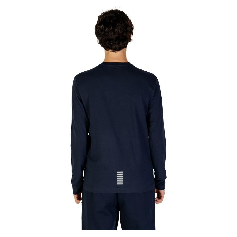 EA7 Emporio Armani Blue Cotton Shirt EA7 Emporio Armani Black