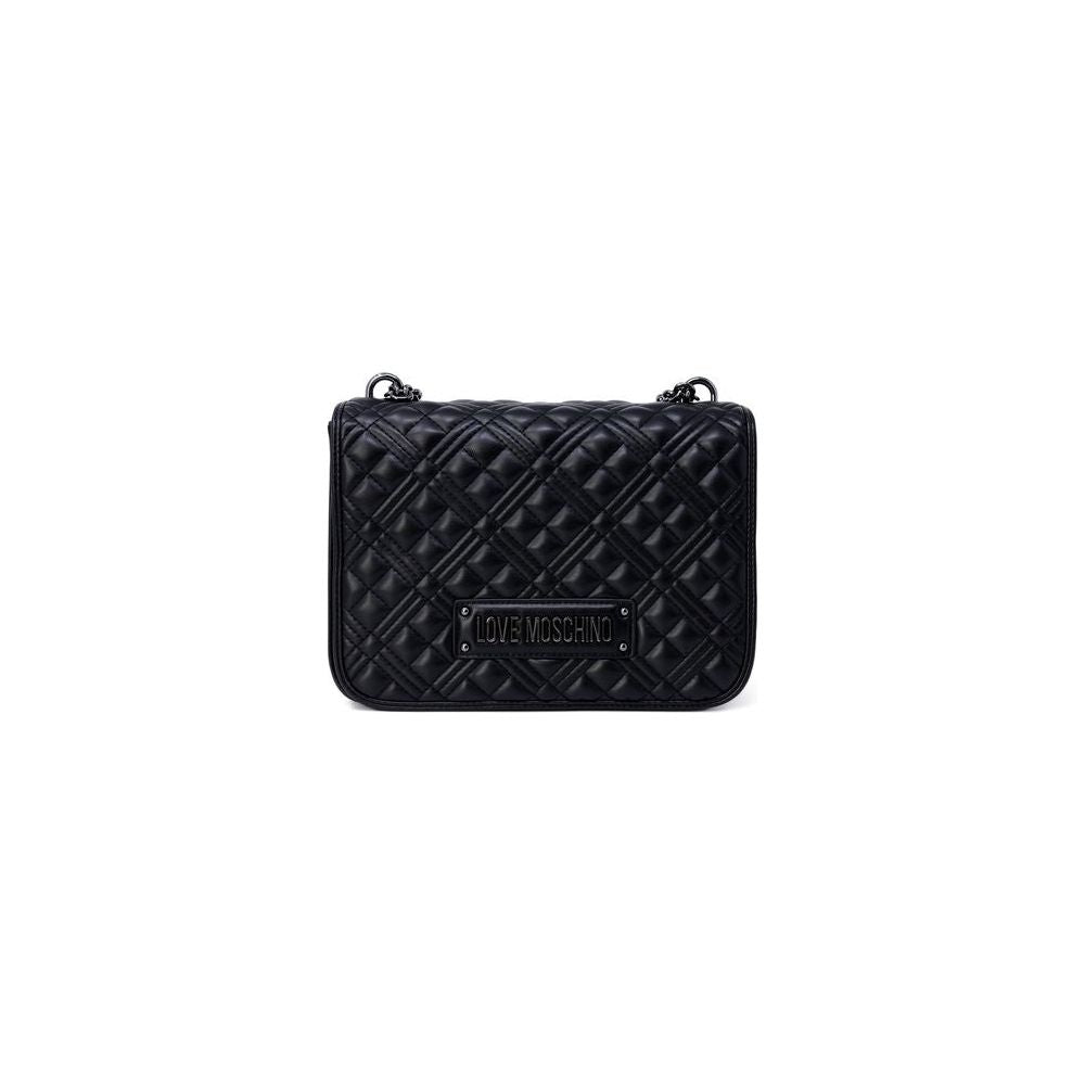 Love Moschino Bicolor Polyethylene Handbag Love Moschino Black