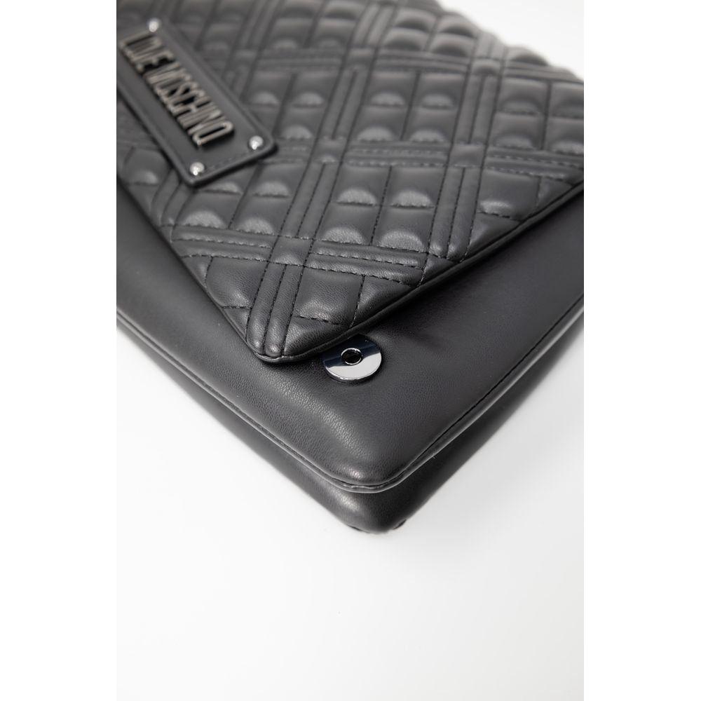 Love Moschino Black Polyethylene Handbag Love Moschino Dim Gray